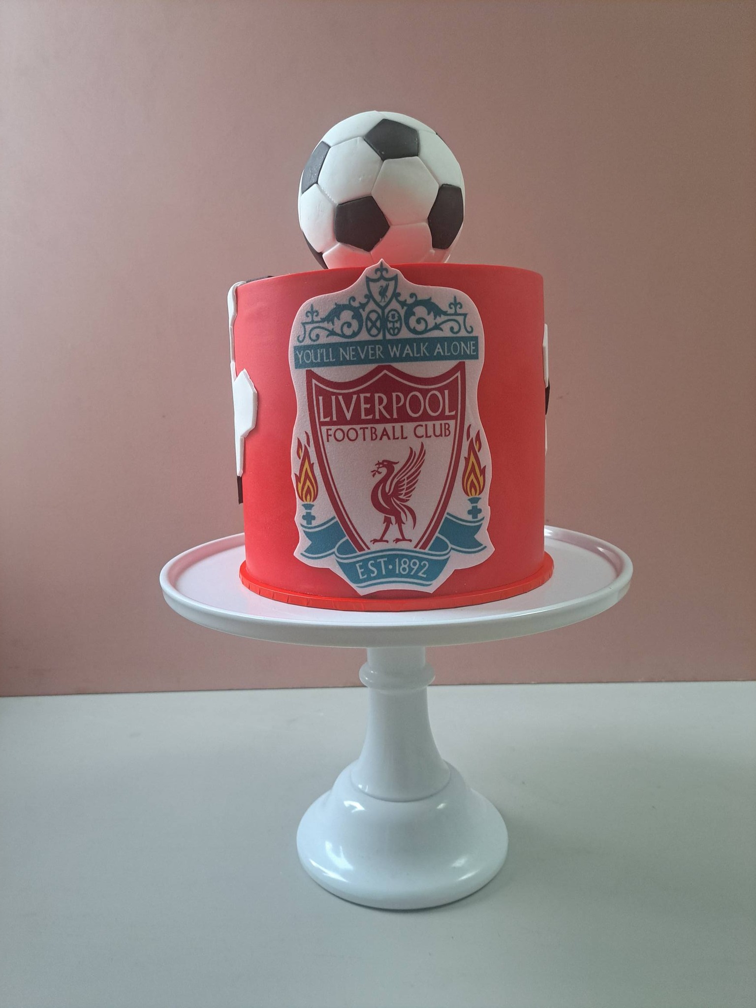 Football themed celebration cake