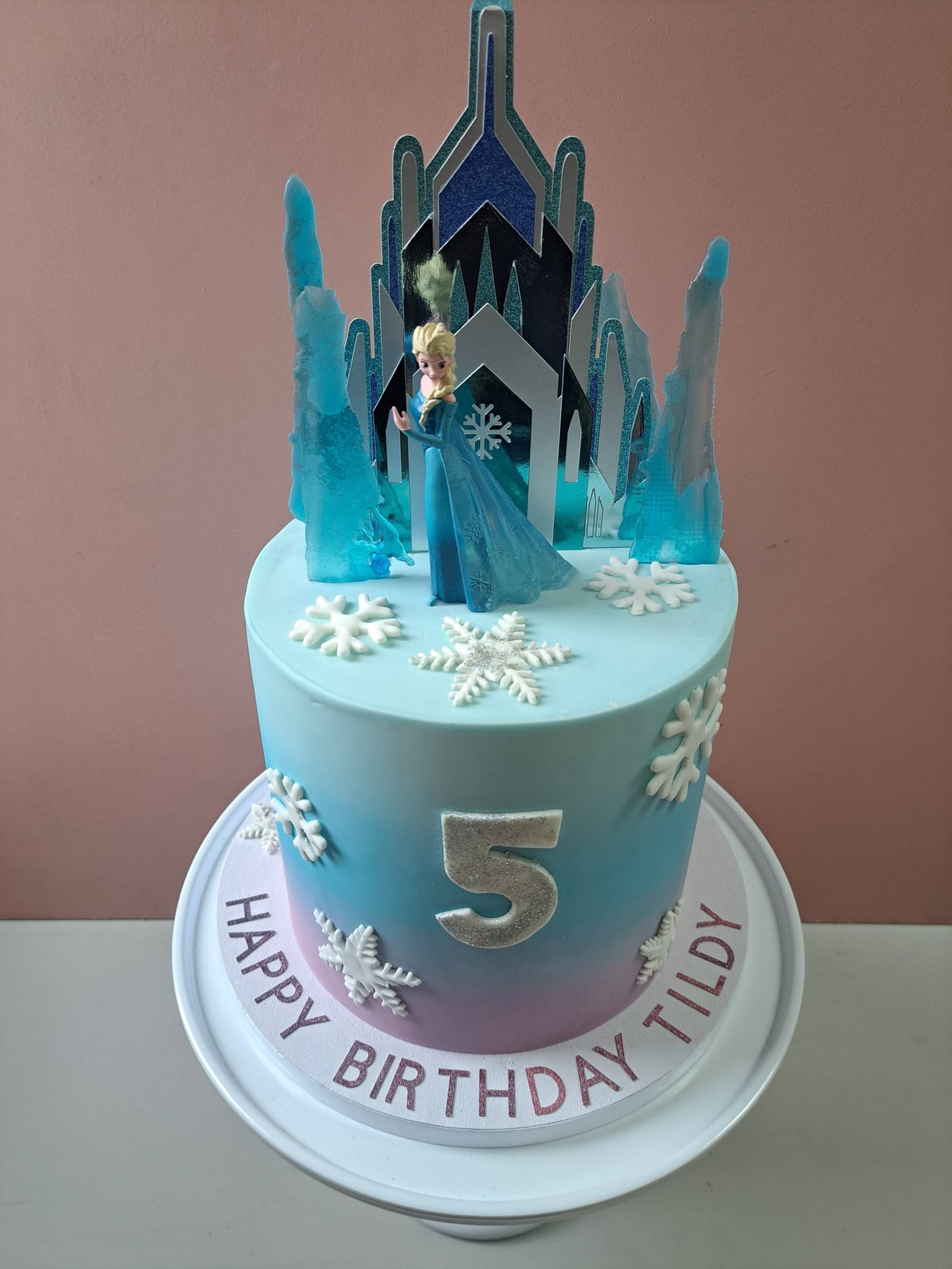 Frozen themed birthday cake